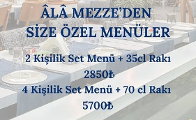 RAKIŞIKLI MENÜ 3 KİŞİLİK